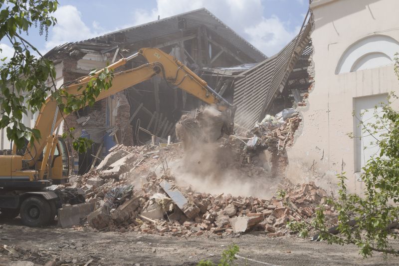 Demolition Equipment in Use